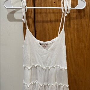 SO White Tiered Sundress